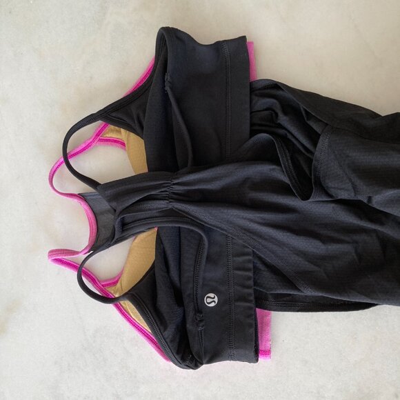 Lululemon black No Limit Tank, yoga tank with built in sports bra - Picture 7 of 8